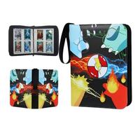 ZHUIYIWIN 4-Pocket Trading Card Zip Binder,400 Pockets Card Binder Folder, PU Leather Card Folder Trading for Collectible Games, Sports, TCG (Touch, 4-Pocket)