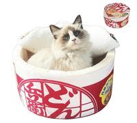 ZHUIYIWIN Cat Beds for Indoor with Anti-Slip Bottom, Cat Cave Bed, Hideaway Warm Comfortable, Kitty Caves & Houses for Multi Small Pet Large Kitty, Puppies, Rabbits, Red, S