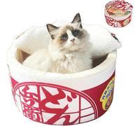 ZHUIYIWIN Cat Beds for Indoor with Anti-Slip Bottom, Cat Cave Bed, Hideaway Warm Comfortable, Kitty Caves & Houses for Multi Small Pet Large Kitty, Puppies, Rabbits, Red, M