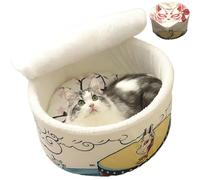 ZHUIYIWIN Cat Beds for Indoor with Anti-Slip Bottom, Cat Cave Bed, Hideaway Warm Comfortable, Kitty Caves & Houses for Multi Small Pet Large Kitty, Puppies, Rabbits (Masks, M)
