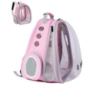 ZHUIYIWIN Expandable Cat Carrier Backpack, Pet Carrier Backpack Front/Back Pack, Portable Breathable Rucksack, Pet Carrier for Travel Hiking Walking Camping (Pink, Front Expand)