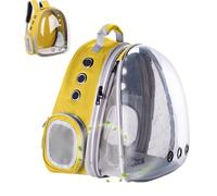 ZHUIYIWIN Expandable Cat Carrier Backpack, Pet Carrier Backpack Front/Back Pack, Portable Breathable Rucksack, Pet Carrier for Travel Hiking Walking Camping (Yellow, Front Expand)