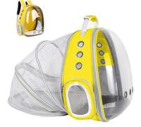 ZHUIYIWIN Expandable Cat Carrier Backpack, Pet Carrier Backpack Front/Back Pack, Portable Breathable Rucksack, Pet Carrier for Travel Hiking Walking Camping (Yellow, Back Expand)