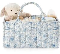 ZHUIYIWIN Nappy Caddy Organiser, Nursery Storage, Newborn Essentials for Diaper Caddy with Detachable Compartments, Baby Essentials for Newborn, Nappy Organiser (Porcelain)