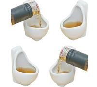 ZHUIYIWIN Novelty Whiskey Glasses, Porta Potty Shot Glasses, Urinal Shooters, Gifts for Men Women, Novelty Party Gift (Set of 4)