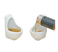 ZHUIYIWIN Novelty Whiskey Glasses, Porta Potty Shot Glasses, Urinal Shooters, Gifts for Men Women, Novelty Party Gift (Set of 2)