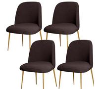 ZHUIYUAN Curved Back Chair Covers For Dining Chairs Set Of 1/2/4/6, Semi Circle Back Dining Room Chair Cover Chair Protector Seat Covers