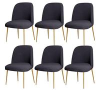 ZHUIYUAN Curved Back Chair Covers For Dining Chairs Set Of 1/2/4/6, Semi Circle Back Dining Room Chair Cover Chair Protector Seat Covers