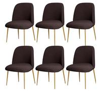 ZHUIYUAN Curved Back Chair Covers For Dining Chairs Set Of 1/2/4/6, Semi Circle Back Dining Room Chair Cover Chair Protector Seat Covers