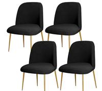 ZHUIYUAN Curved Back Chair Covers For Dining Chairs Set Of 1/2/4/6, Semi Circle Back Dining Room Chair Cover Chair Protector Seat Covers