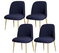 ZHUIYUAN Curved Back Chair Covers For Dining Chairs Set Of 1/2/4/6, Semi Circle Back Dining Room Chair Cover Chair Protector Seat Covers