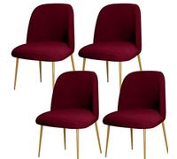ZHUIYUAN Curved Back Chair Covers For Dining Chairs Set Of 1/2/4/6, Semi Circle Back Dining Room Chair Cover Chair Protector Seat Covers