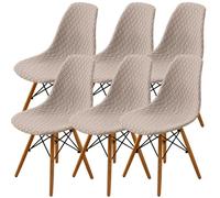 ZHUIYUAN Dining Chairs Covers Set of 2/4/6,Mid Century Modern Dining Chair Covers,Shell Chair Cover, Armless Chair Cover Lounge for Kitchen, Dining, Living Room Side Chairs