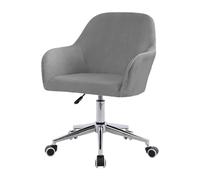 ZHUIYUAN Velvet Office Chair Slipcover with Arms, Cover for Vanity, Modern Office Computer Chair Protector, Stretch Wingback Dining Chair Cover Protector for Home, Kitchen, Living Room