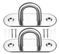 Zhujiehigh Eye Plates Heavy Duty Ceiling Hooks, 2 Pcs Swing Hangers Hooks 250KG Capacity, for Hanging Yoga Boxing Punch Bag Swing Chair Hammock Hanging Kit, Gym Wall Carabiner Suspension Hooks
