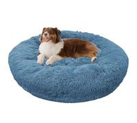 ZHULONGRUSHUI Donut Dog Bed, Fluffy Anti Anxiety Dog Beds, Pet Nest with 20 cm Thick Raised Rim, Calming Plush Round Pet Bed for Medium & Large Dogs, Machine Washable (Blue,60x60x20cm (L x W x H))