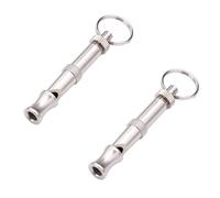 Zhuluck 2Pcs Silver Adjustable Ultrasonic Dog Whistle,Portable Whistle Pet Whistle Supersonic Dog Whistles for Pet Training Behavior Aids