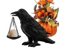 ZHUMCCY Candle Stand | Crow Resin Raven Lamp Candle Holder,Bird Statue Scary Table Centerpieces for Indoor Table Bar Party Living Room Kitchen Holiday Haunted House