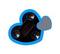 ZHUMCCY Car LED Lights Interior,Solar Heart Shaped Car Window Lamp - Neon LED Light - for Automotive Triangle Window Decor Truck Night Atmosphere