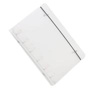 ZHUMCCY Clear Binder Covers,6 Ring Binder Organizer with Elastic Strap Closure | Refillable Office Supplies for Albums Journal Planner Pages Card Photo Sticker Note Organizer