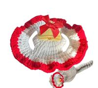 ZHUMCCY Crochet Cat Hat,Soft Cute Santa Claus Pet Headdress with Ear Holes - Dog Christmas Outfit,for Party Holiday Outside Days Winter Children Kids Boys Girls Youth Teens Family Friends