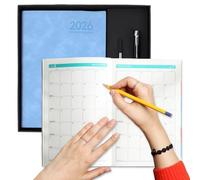 ZHUMCCY Daily Planner Notebook - 2026 Work Planner Organiser Notebook, A5 Hardcover Diary for 12 Months for Students, Teachers and Adults