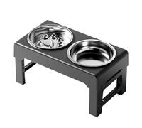 ZHUMCCY Dog Bowls with Stand - 3-Heights Adjustable Elevated Feeder for Pet - Spill-Proof Dog Water Bowl - for Indoor Outdoor Home Kitchen Living Room Travel Camping