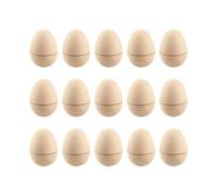 ZHUMCCY Easter Basket Stuffers | Handmade Party Supplies,15-Pieces Paintable Eggs for Easter - for Desk Bedroom Living Room Home Shelf Kids Boys Children