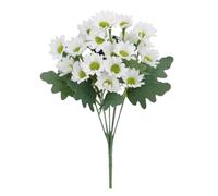 ZHUMCCY Fake Mums | UV-Resistant Artificial Flowers,Water-Resistant Eucalyptus Leaves Mums Blooms for Grave Halloween Fall Home Front Yard Patio Outdoor Garden Thanksgiving Porch