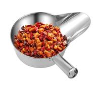 ZHUMCCY Food Serving Scoop - Fried Food Serving Scoop Stainless Steel - Ergonomic Tool with Duckbill Spout for Meal Preparation Sauce Mashed Potatoes Rice Candy Popcorn