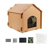 ZHUMCCY Outdoor Cat House Weatherproof - Water-Resistant Animal Cave | Winterproof Insulated Shelter for Pets Cats Dogs Bunnies Sleeping Hiding Feeding Play Patio Balcony Camping