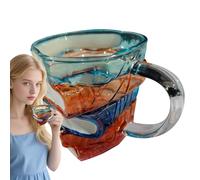 ZHUMCCY Painted Book Coffee Mug, Reading Lover Tea Mug, Decorative Chip-Resistant Drink Container, Creative Table Decor for Home Living Room Study Bookshelf Studio