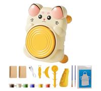 ZHUMCCY Pottery Wheel for Beginners - Electric Clay Sculpting Set,Handmade Educational Clay Making Tool for Kids Boys Girls Students Home Party Activities Classroom School Art Classes Family Time