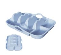 ZHUMCCY Taco Plates with Dividers - Silicone Taco Shells Stand with Divider | Reusable Snacks Plates with Dipping Sides for Home Kitchen Barbecue Camping Tuesday Bar Serving