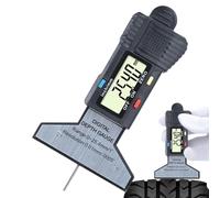 ZHUMCCY Tire Tread Depth Gauge - Tire Thread Gauge | Digital LCD Display Tester with Return Spring 0.01mm Precision for RV Truck Automobile Brake Pad Bike Driver