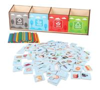 ZHUMCCY Waste Management Toy - Trash Sorting Toy for Early Education | Kids Play Set with Garbage Recognition Cards Multifunctional Tool for Birthday Celebrations