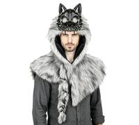 ZHUMCCY Wolf Costume Halloween Barbarian Medieval Cosplay Headpiece