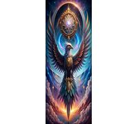 ZHUMUTO Extra Large 5D Diamond Art Painting Kits for Adults,23.6x63inch/60x160cm Extra Large Crystal Art Kits for Adults,Eagle A Round Full Drill Picture for Home Wall Decor