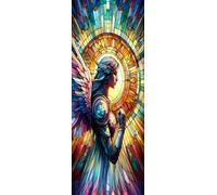 ZHUMUTO Extra Large 5D Diamond Art Painting Kits for Adults,23.6x63inch/60x160cm Extra Large Crystal Art Kits for Adults,Angel A Round Full Drill Picture for Home Wall Decor