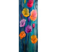 ZHUMUTO Extra Large 5D Diamond Art Painting Kits for Adults,23.6x63inch/60x160cm Extra Large Crystal Art Kits for Adults,Flowers C Round Full Drill Picture for Home Wall Decor