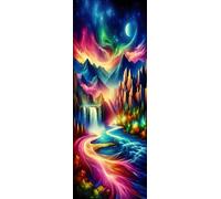 ZHUMUTO Extra Large 5D Diamond Art Painting Kits for Adults,23.6x63inch/60x160cm Extra Large Crystal Art Kits for Adults,Abstract Landscape Colourful A Round Full Drill Picture for Home Wall Decor