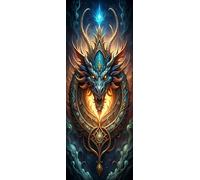 ZHUMUTO Extra Large 5D Diamond Art Painting Kits for Adults,23.6x63inch/60x160cm Extra Large Crystal Art Kits for Adults,Dragon A Round Full Drill Picture for Home Wall Decor