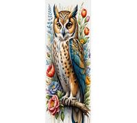 ZHUMUTO Extra Large 5D Diamond Art Painting Kits for Adults,23.6x63inch/60x160cm Extra Large Crystal Art Kits for Adults,Owl A Round Full Drill Picture for Home Wall Decor