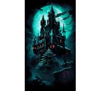ZHUMUTO Large 5D Diamond Art Painting Kits for Adults,27.5x15.7inch Large Crystal Art Kits for Adults,Horror Castles A Round Full Drill 70x40cm Picture for Home Wall Decor