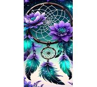 ZHUMUTO Large Diamond Art Painting Kits for Adults,15.7x27.5inch/40x70cm Large Crystal Art Kits for Adults,Dreamcatcher B Round Full Drill Picture for Home Wall Decor