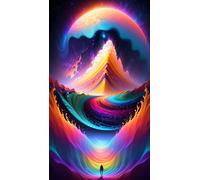 ZHUMUTO Large Diamond Painting Kits for Adults Cosmic Rainbow Landscape | 5D Diamond Art Kit 15.7x27.5 inch/40x70 cm, DIY Diamond Painting with 2 Tool Sets, Abstract Galaxy Space Wall Decor