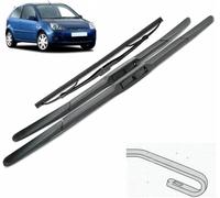 ZHUNDU Windshield Wiper Blades for Fo&rd Fiesta 5 Hatchback 2003-2008 22+16+11, Car Windshield Wipers Front and Rear Wiper Set, Extremely Quiet