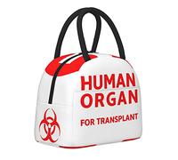 Zhung Ree Funny Nurse Lunch Bag, Human Organ for Transplant Lunch Box Portable Waterproof Reusable and Thermal Work Meal Lunch Tote Funny Cooler Lunch Bag for School Office Outdoor Picnic