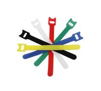 ZHUNTE Reusable Nylon Multi-Purpose Reverse Buckle Cable Ties, 50 Piece Fixed Cable Manager(Brown,1.2cmx20cm)