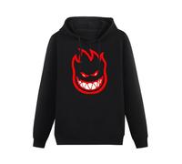 ZHUNZE Spitfire Skateboard Wheels Shirt Bighead Fill Black Long Sleeve Pullover Loose Hoody Men Sweatershirt Size XL